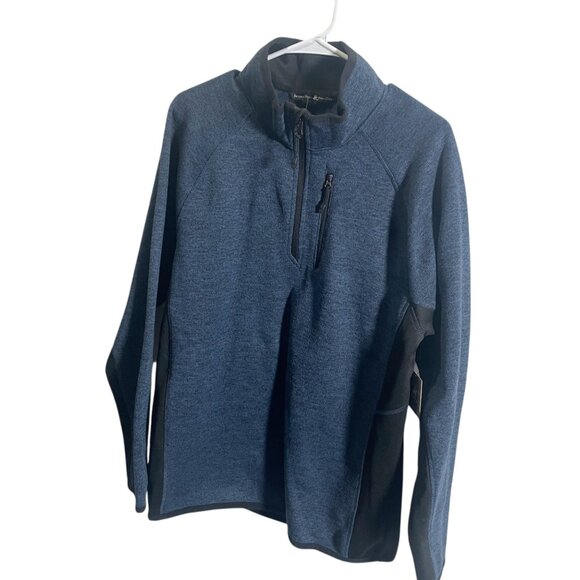 Beverly Hills Polo Club Mens Navy Half-Zip Pullover Sweatshirt Size M - Picture 2 of 5